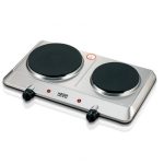 Haeger Επιτραπέζια Εστία Inox HP-02S.015A Διπλή 750+1500W