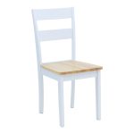 Καρέκλα York pakoworld σε λευκή-φυσική απόχρωση 39.5x47.5x89εκ
