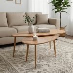 Τραπέζι σαλονιού Monty pakoworld 2 τεμ. σε oak απόχρωση 116x46x46εκ