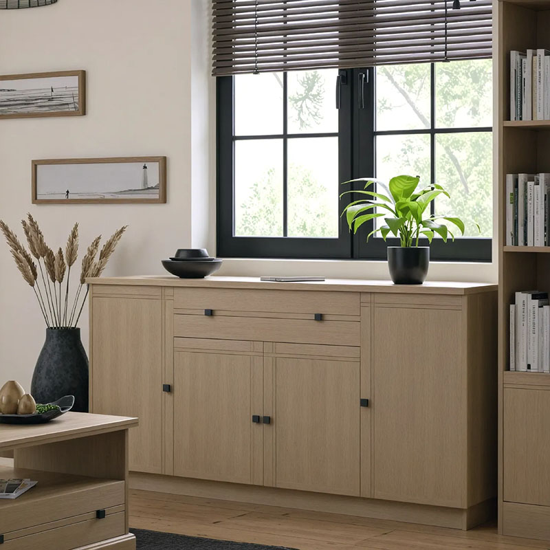 123-000165 Μπουφές Libby pakoworld oak 160x39.5x83εκ - Image 1