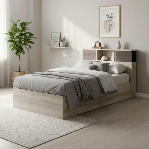 Κρεβάτι OLYMPUS pakoworld σε χρώμα castillo-toro 120x200εκ