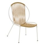 Καρέκλα Dapper pakoworld λευκό μέταλλο-pe φυσικό 64.5x71x92.5εκ