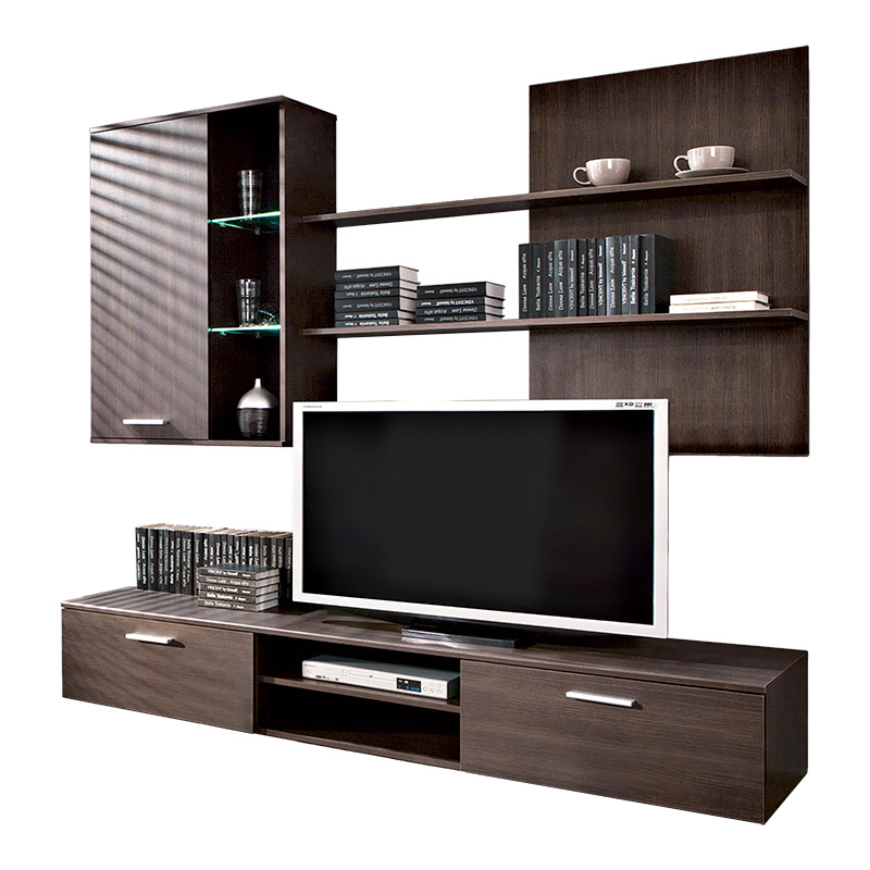 192-000003 Σύνθετο σαλονιού Salome pakoworld LED wenge 200x41x190εκ - Image 1
