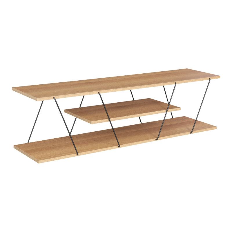 225-000029 Έπιπλο τηλεόρασης Tars pakoworld sonoma-μαύρο 120x30x33εκ - Image 1