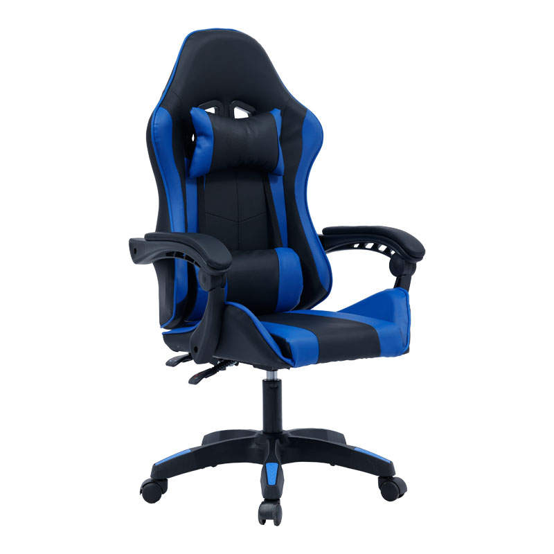 275-000014 Καρέκλα γραφείου gaming William pakoworld PU μαύρο-μπλε - Image 1