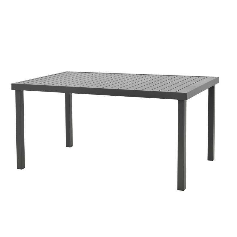 288-000007 Τραπέζι Kliton pakoworld αλουμινίου ανθρακί 150x80x74εκ - Image 1