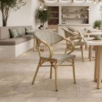 Πολυθρόνα Isaia pakoworld φυσικό αλουμίνιο-textilene γκρι 57x57x83εκ