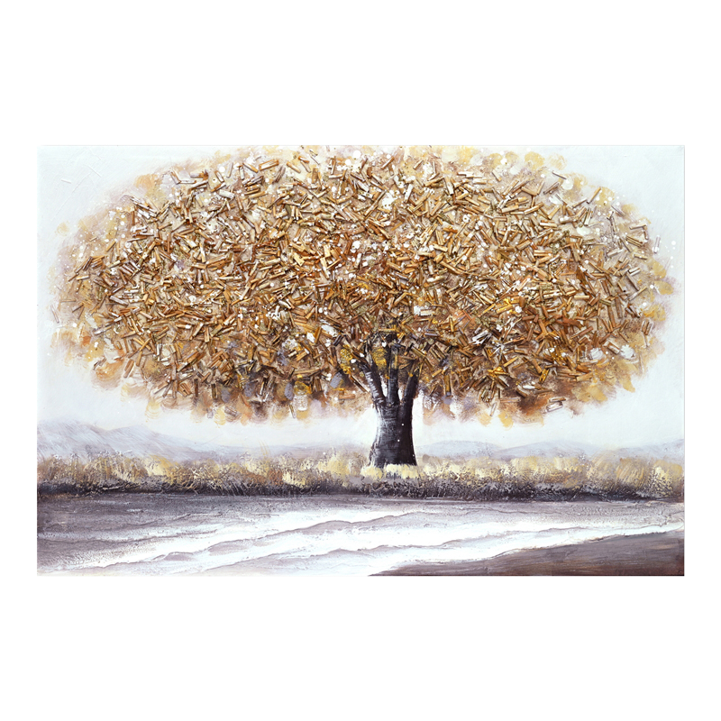 296-000011 Πίνακας σε καμβά Forestree 3D Inart 90x3x60εκ - Image 1