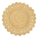 Χαλί Voni Inart φυσικό γιούτα Φ120x1εκ