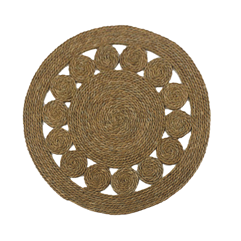 313-000017 Χαλί Lopzerc Inart φυσικό σχοινί Φ100x2εκ - Image 1